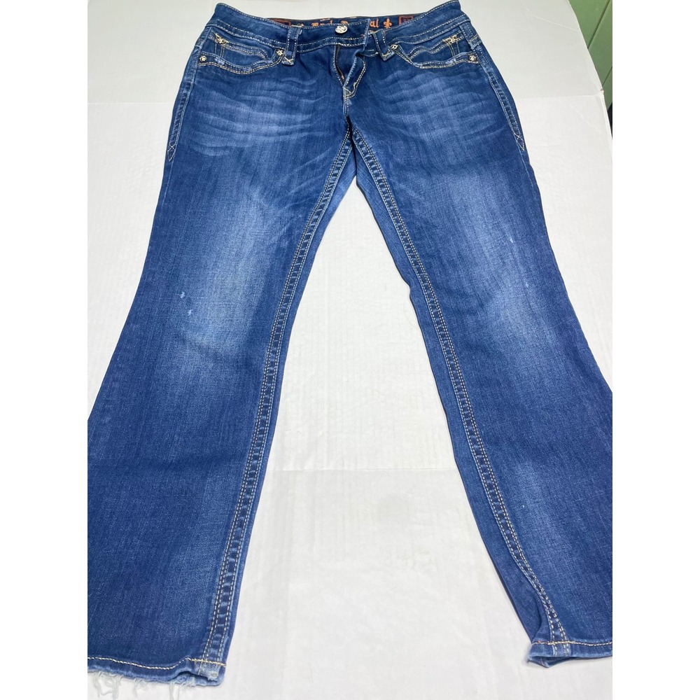 Rock Revival Gwen Easy Boot Jeans Size 32 Medium Wash RE8123E14R Bootcut Womens
